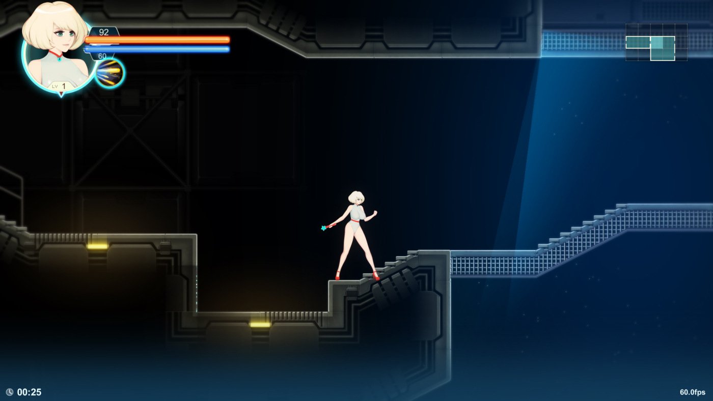 Alien Quest: EVE is a side-scrolling platform game. 