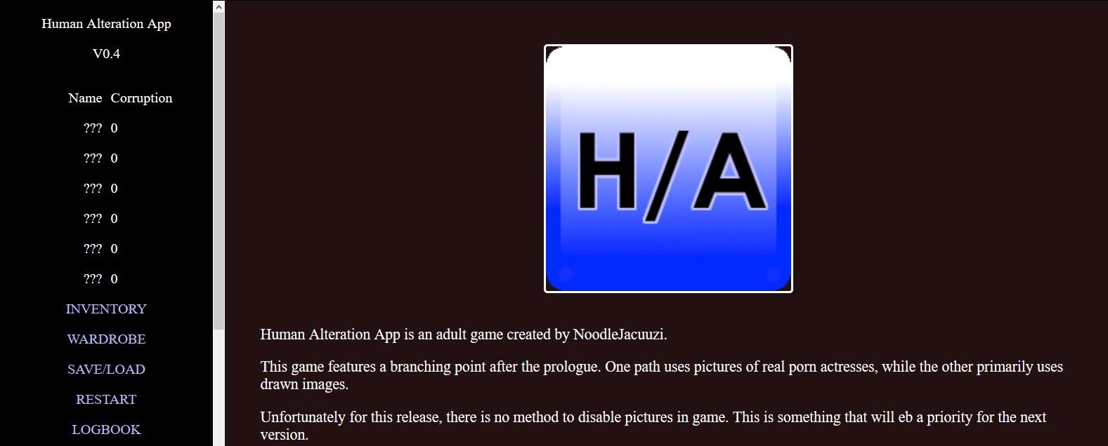 HTML] Human Alteration App - v1.3 by NoodleJacuzzi 18+ Adult xxx Porn Game  Download