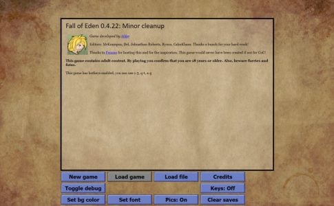 Fall of Eden Adult Game Cover