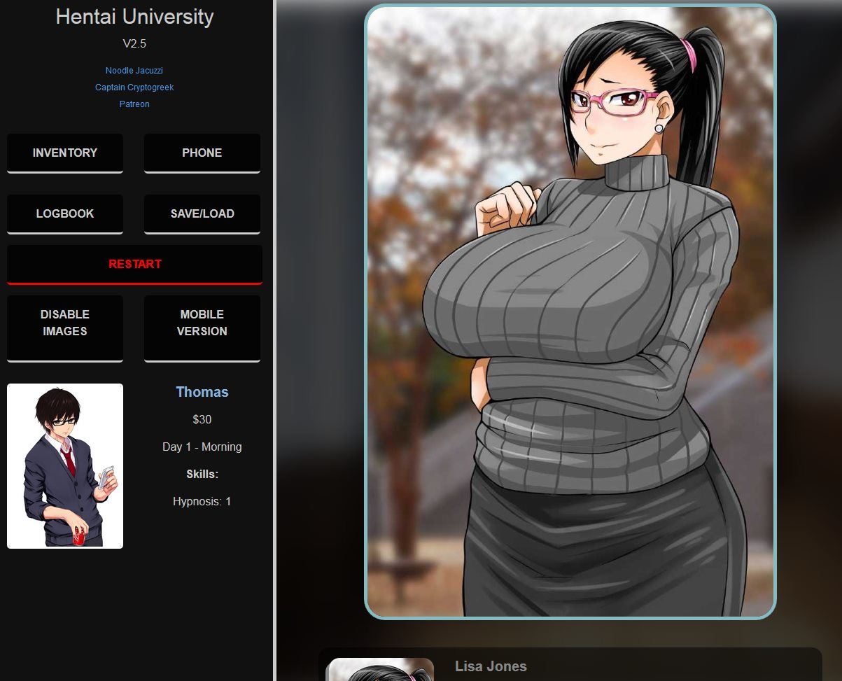 HTML] Hentai University - v32 by NoodleJacuzzi 18+ Adult xxx Porn Game  Download