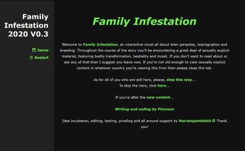 Family Infestation Adult Game Cover