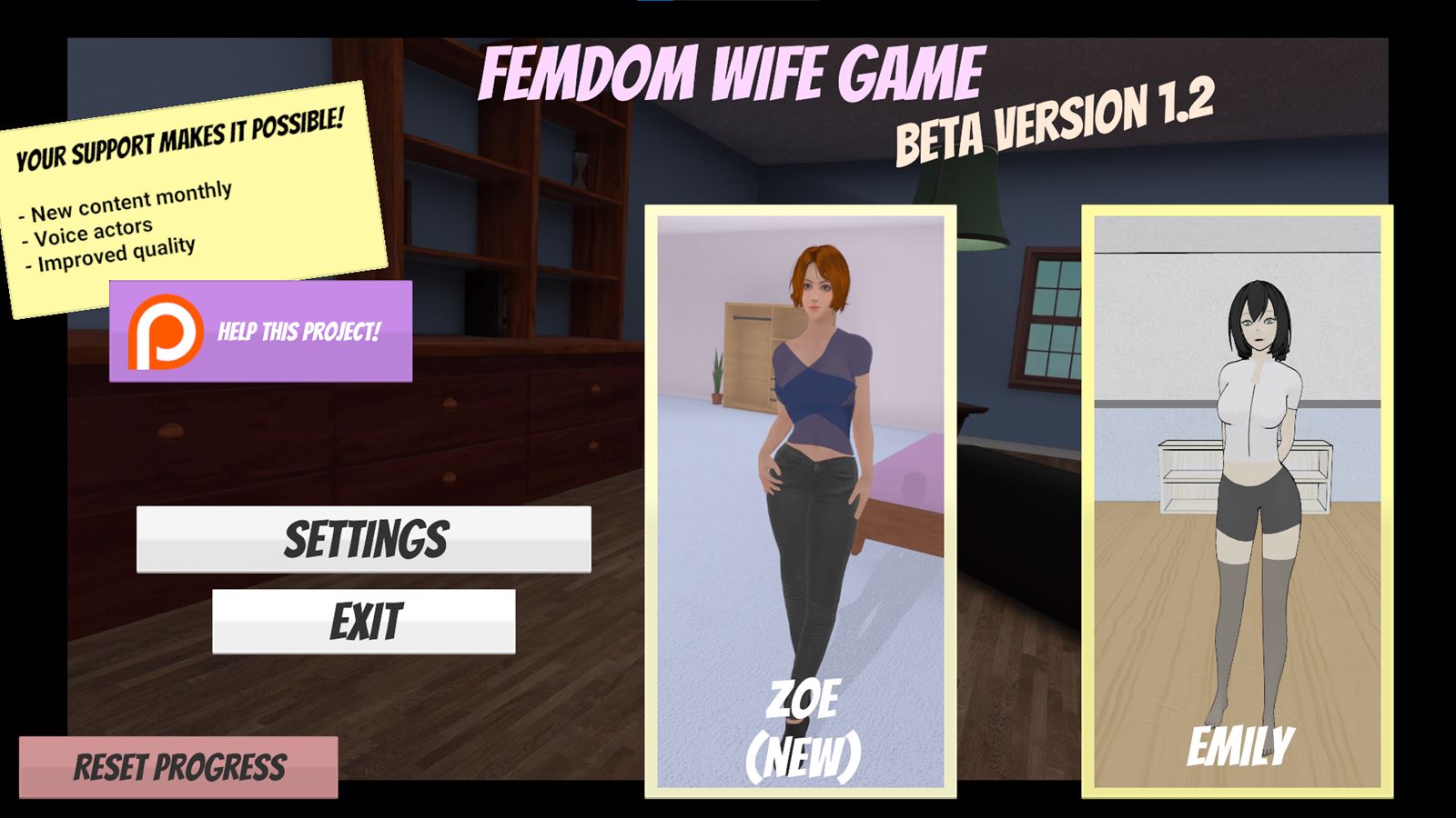 Unity Femdom Wife Game Zoe