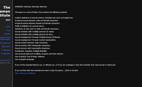 Coleman Institute Adult Game Cover