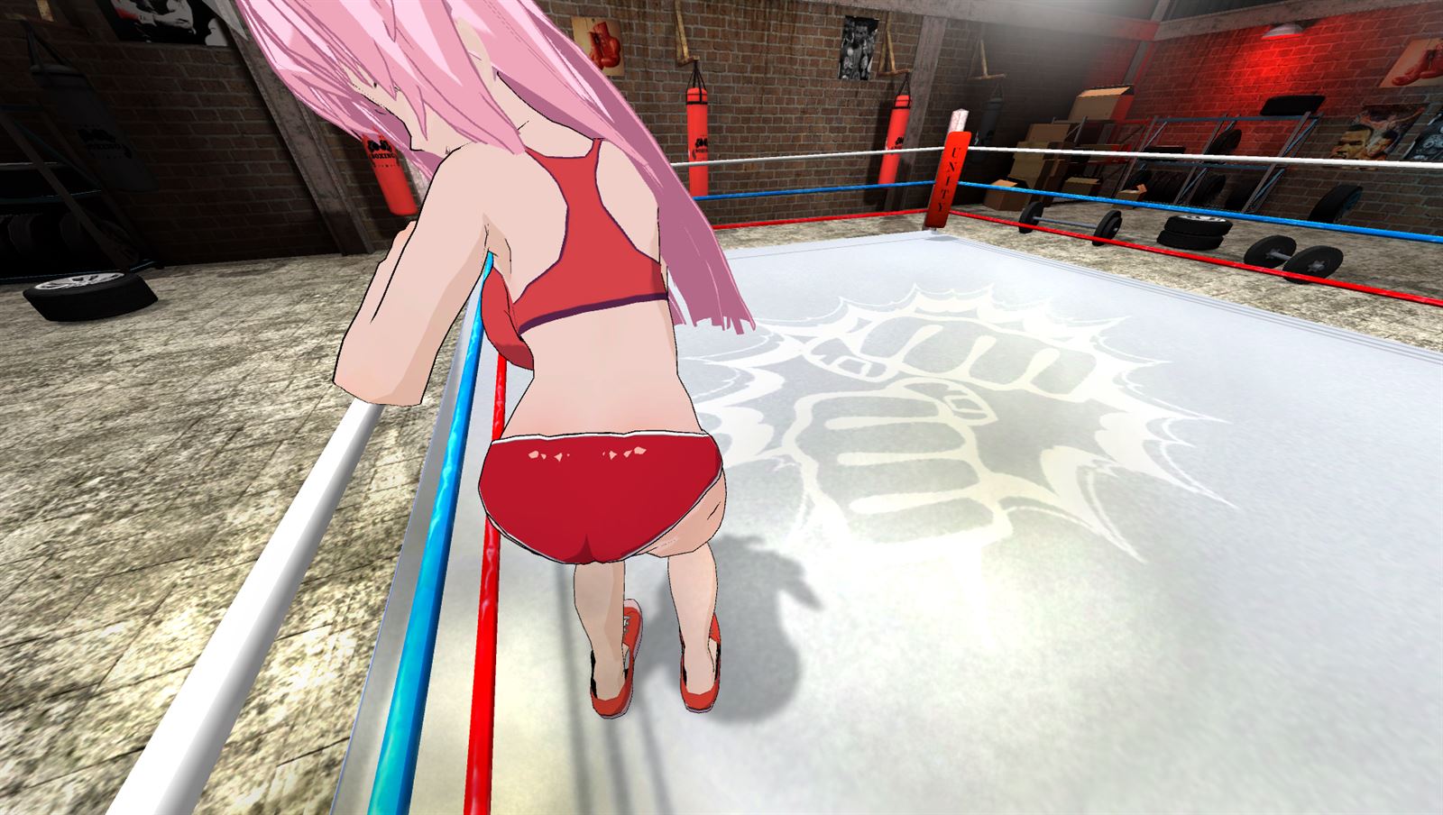 VR game Fight, or be gassed the girl will avoid your attacks, agitate you a...