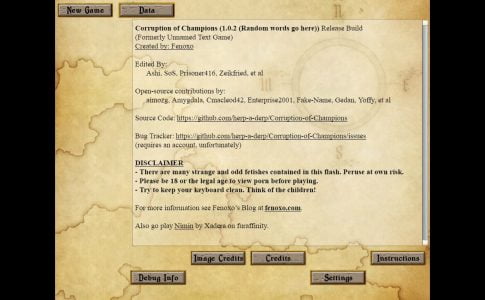 Corruption of Champions Adult Game Cover