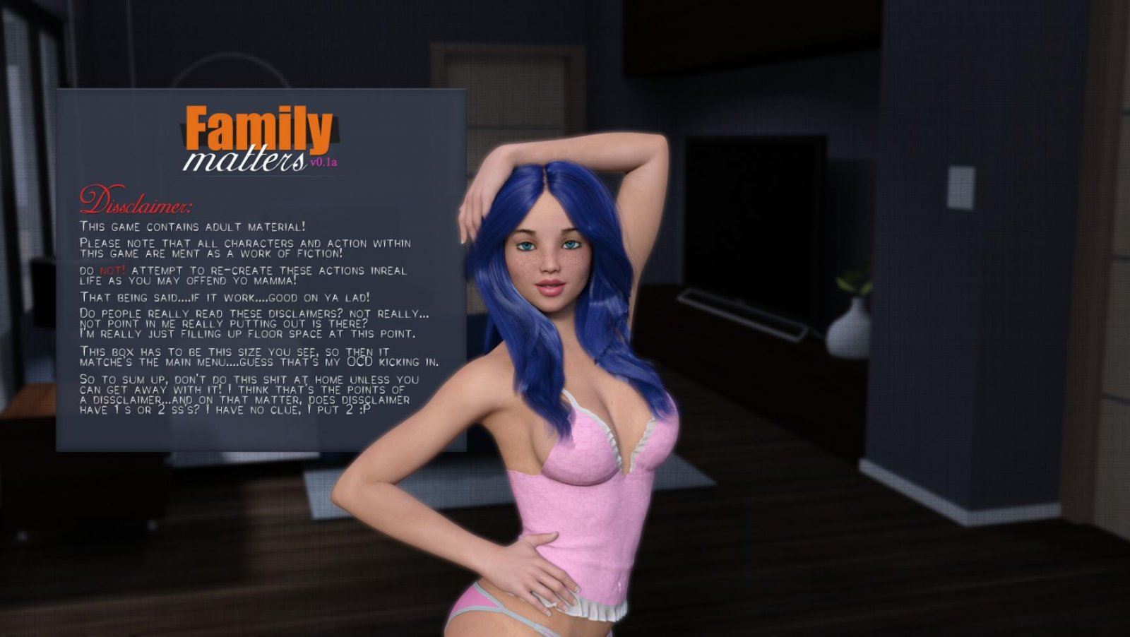 1600px x 902px - Ren'py] Family Matters - v0.3a by PingPanda 18+ Adult xxx Porn Game Download