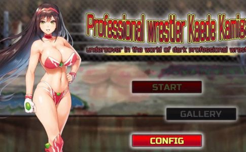 Professional wrestler Kaede Kamigaki undercover in the world of dark pro wrestling Adult Game Cover
