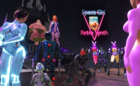 SpaceGirl Retro Synth Adult Game Cover