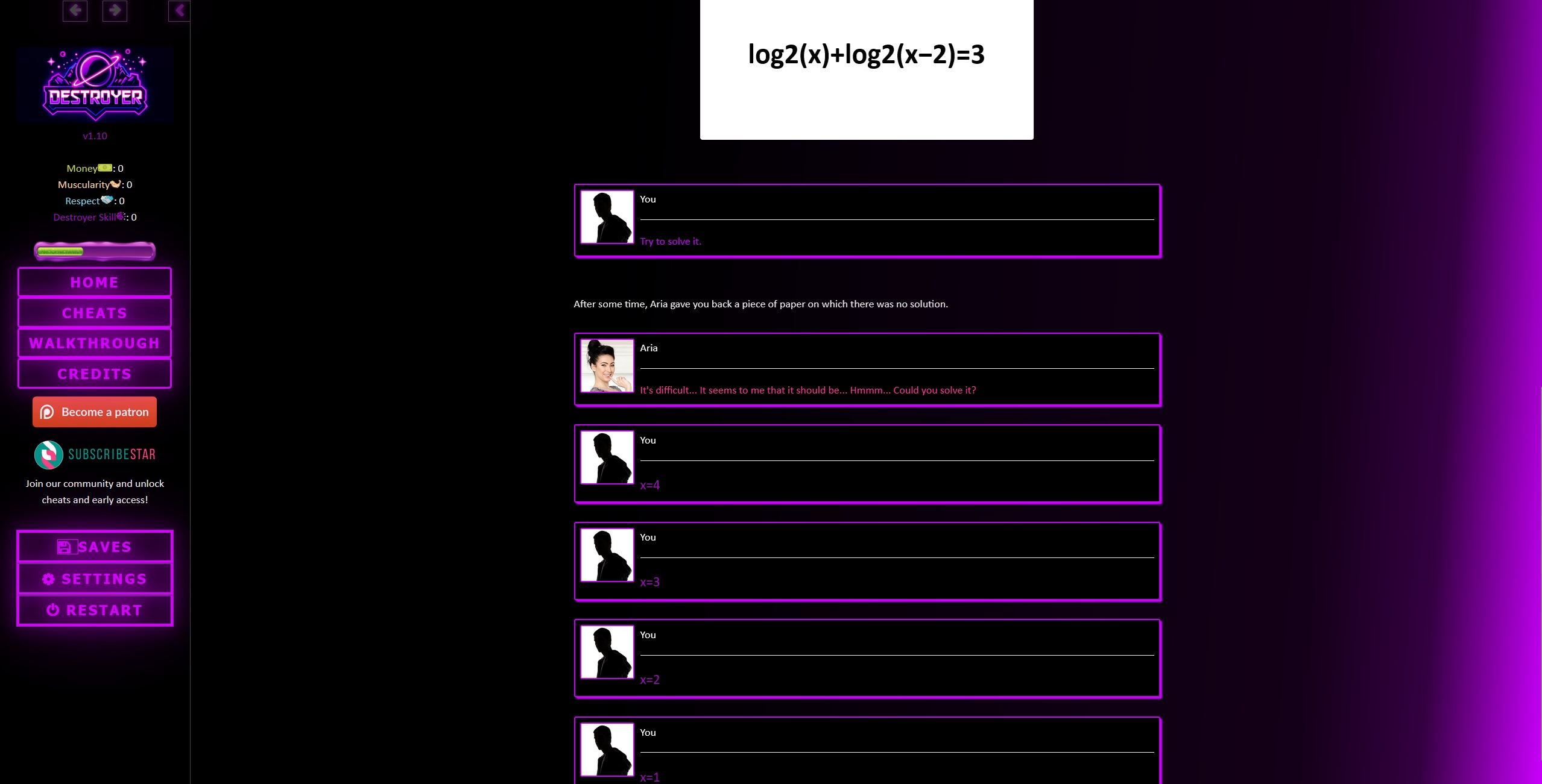 Destroyer porn game cheat codes