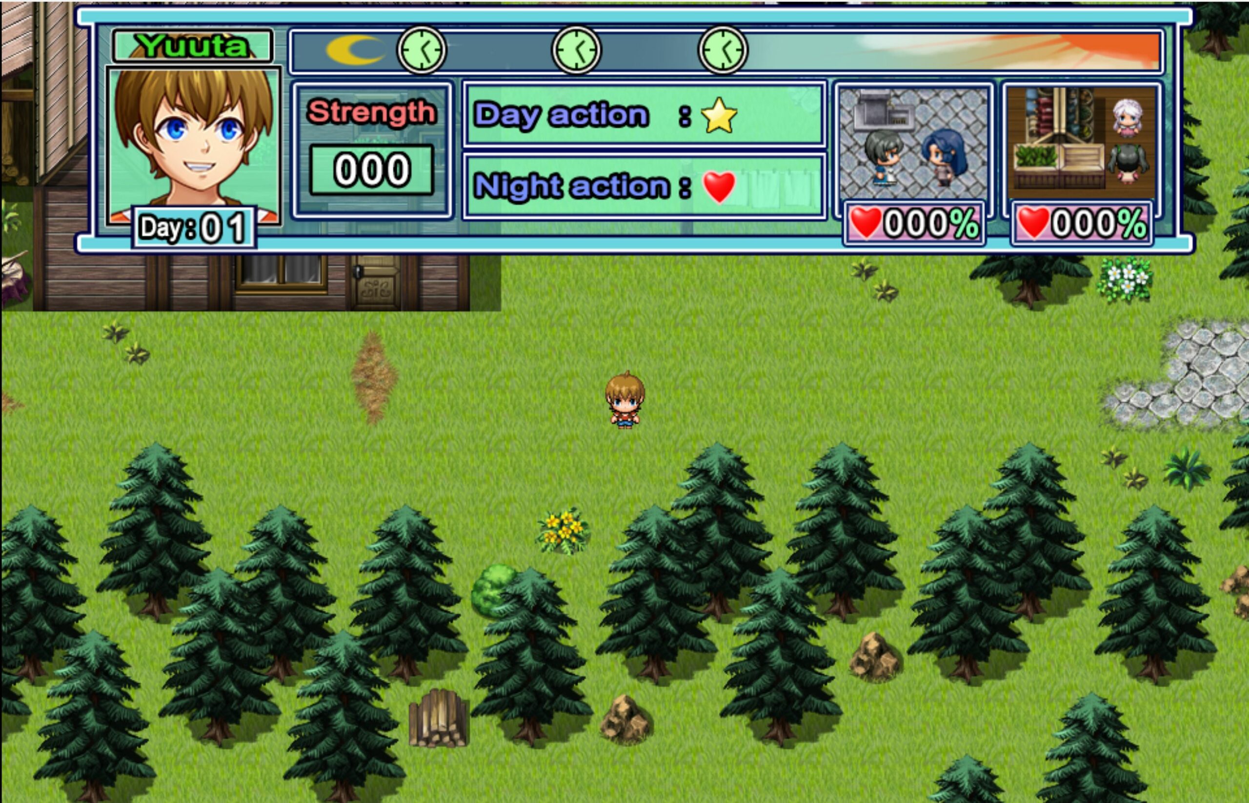 Yuuta in uncles town