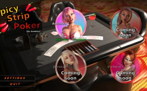 Spicy Strip Poker Adult Game Cover