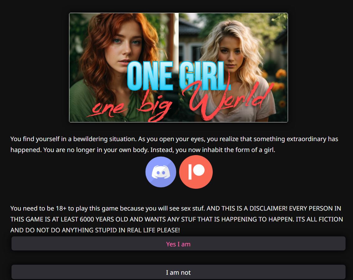 HTML] One Girl, One Big World - v0.4 by Anna Merlyn 18+ Adult xxx Porn Game  Download