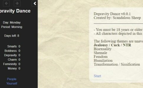 Depravity Dance Adult Game Cover