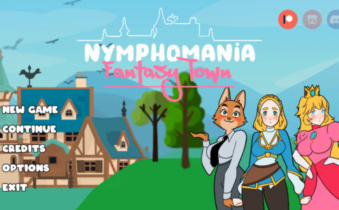 Nymphomania Fantasy Town Porn Game Cover