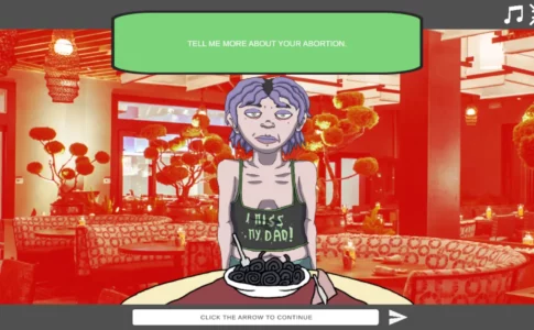 Fancy Dinner with the Horny Whore! Adult Game Cover