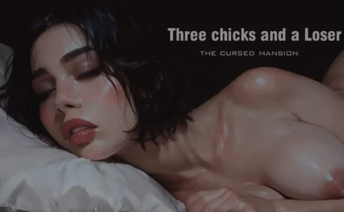 Three Chicks and a Loser The Cursed Mansion Adult Game Cover