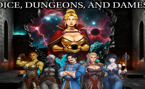 Dice, Dungeons, and Dames Adult Game Cover