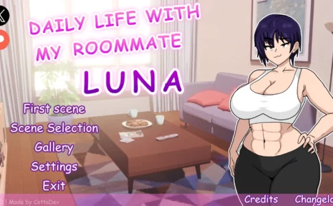 Daily Life with My Roommate Luna! Adult Game Cover